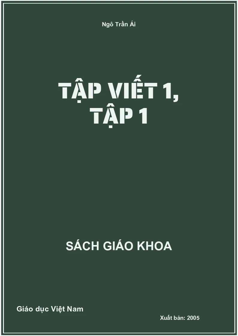 Tập viết 1, tập 1