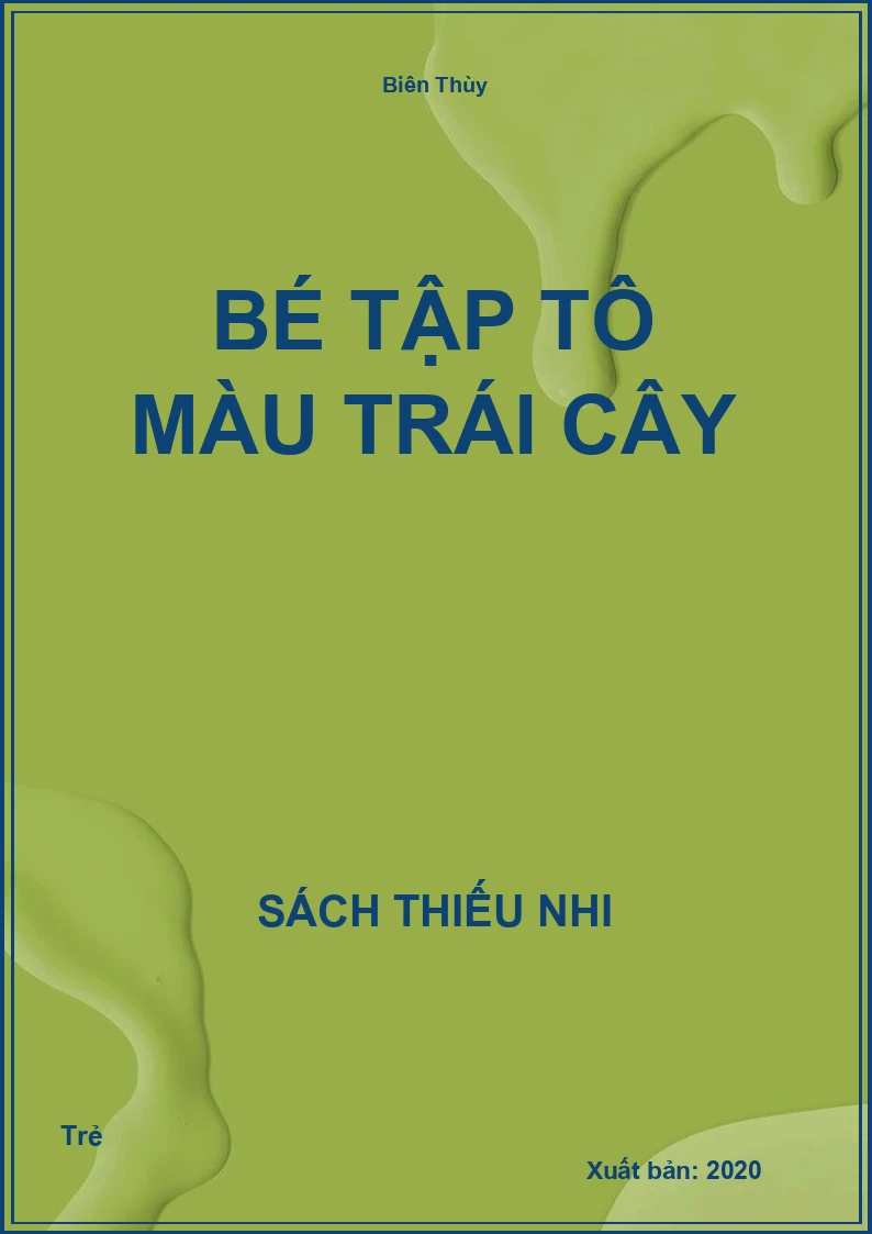 Bé tập tô màu trái cây