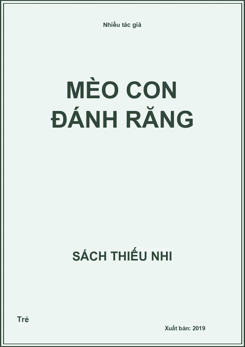 Mèo con đánh răng