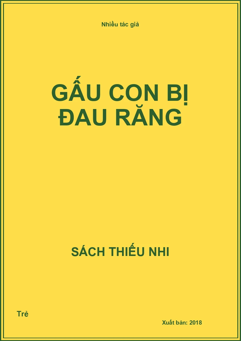 Gấu con bị đau răng