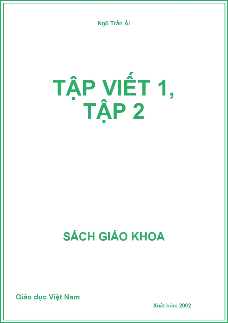 Tập viết 1, tập 2