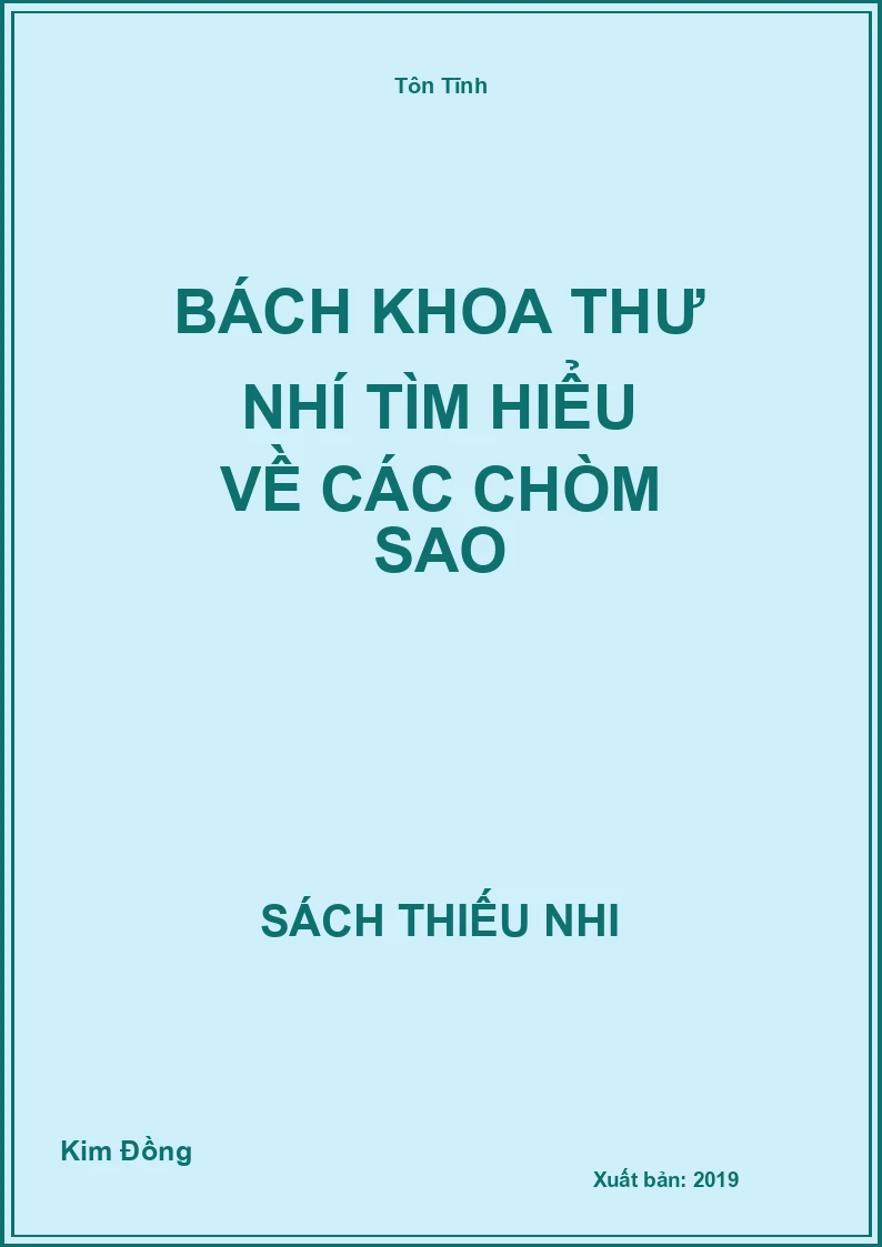 Bách khoa thư nhí tìm hiểu về các chòm sao