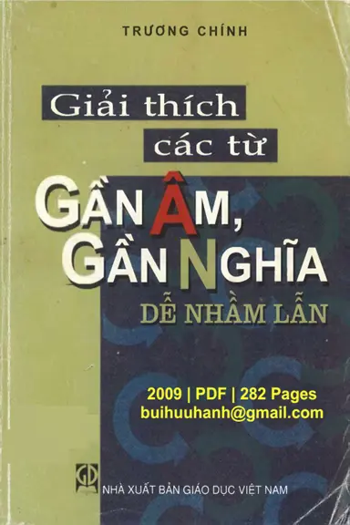 Giải thích các từ gần âm, gần nghĩa dễ nhầm lẫn