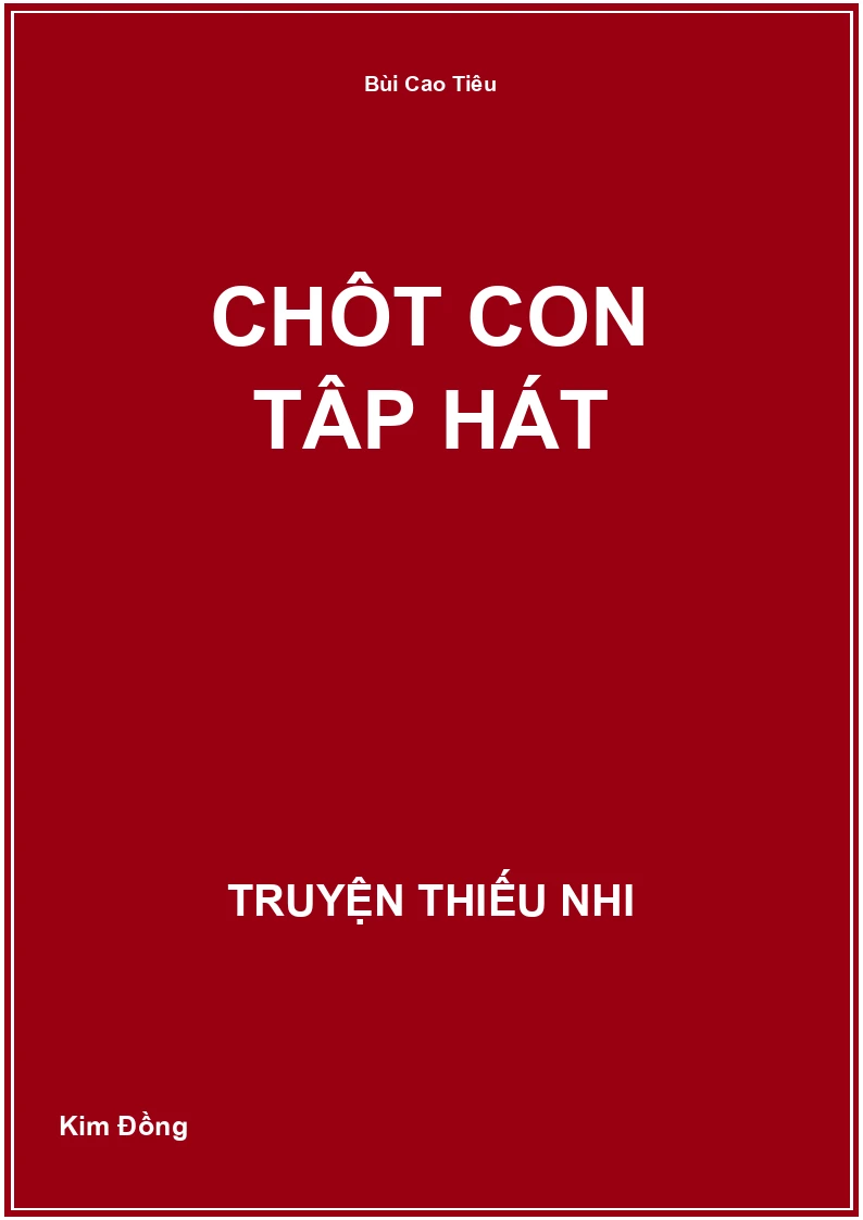 Chuột con tập hát