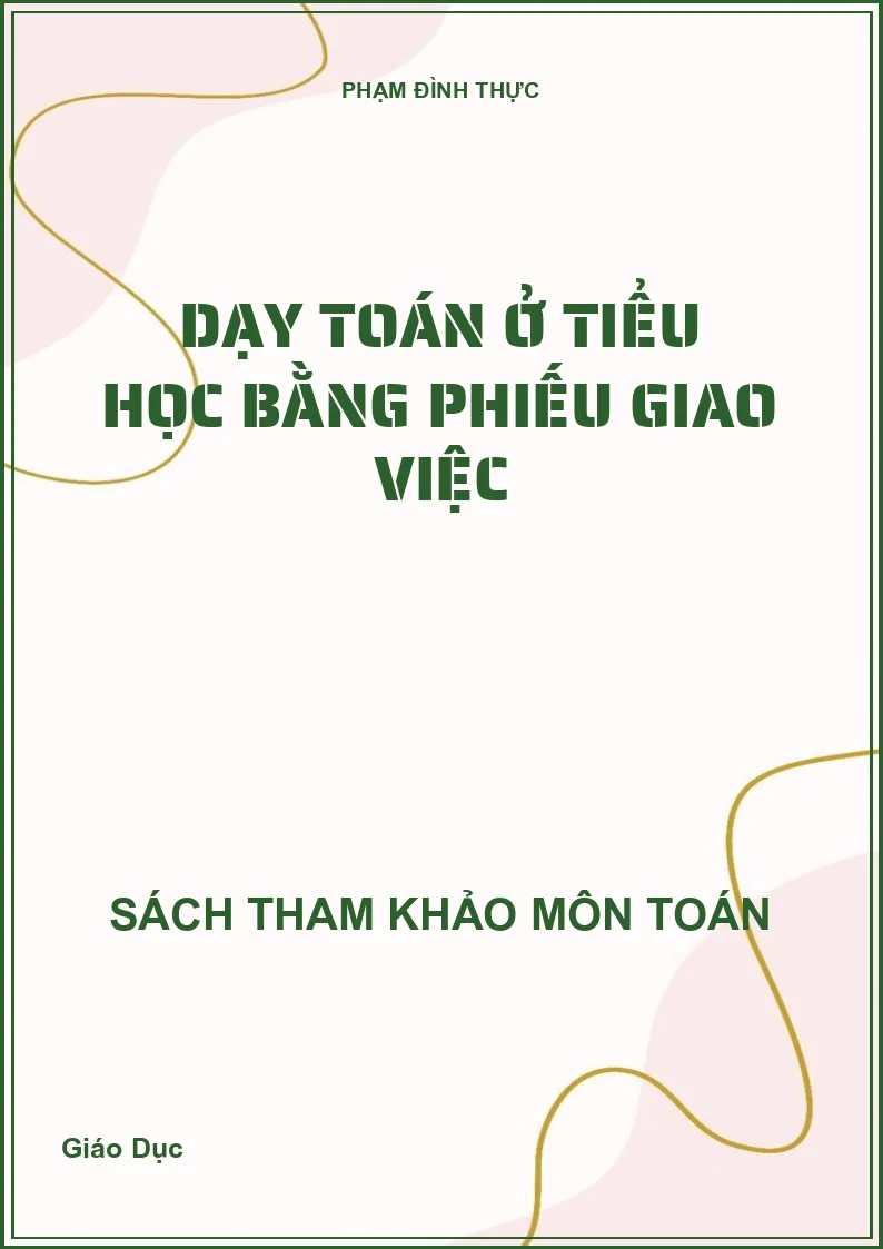 Dạy toán ở tiểu học bằng phiếu giao việc