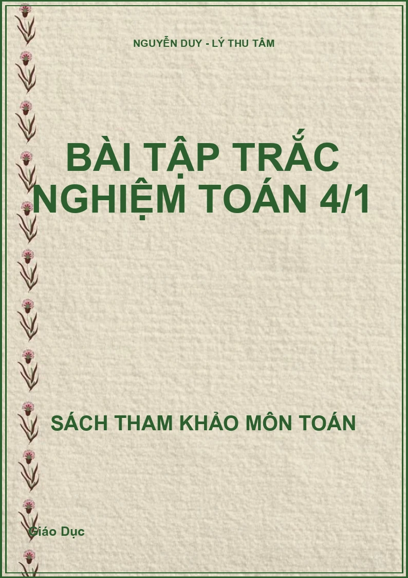 Bài tập trắc nghiệm toán 4/1