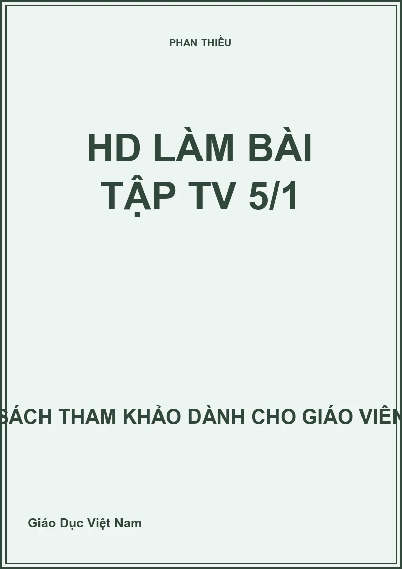 HD làm bài tập TV 5/1