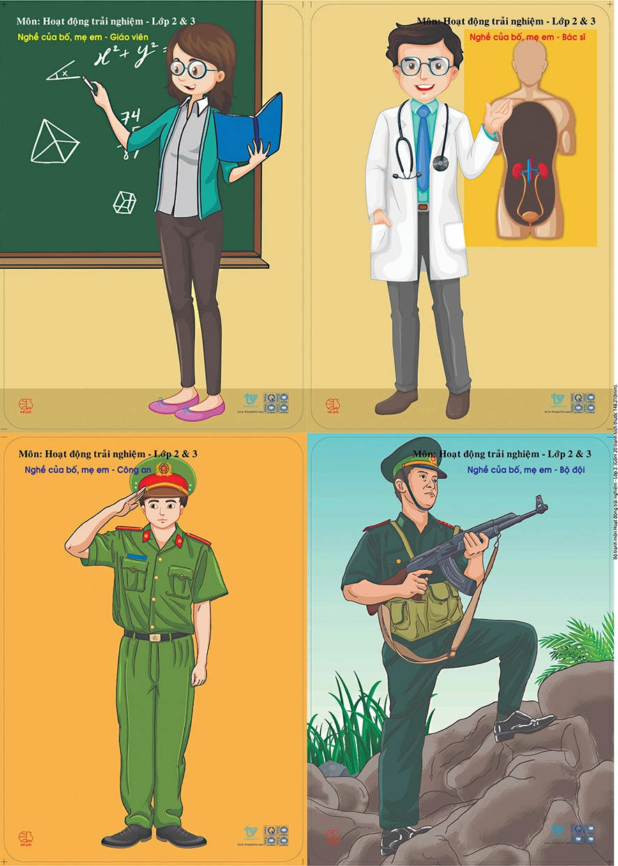 Bộ tranh nghề nghiệp phố biến trong xã hội