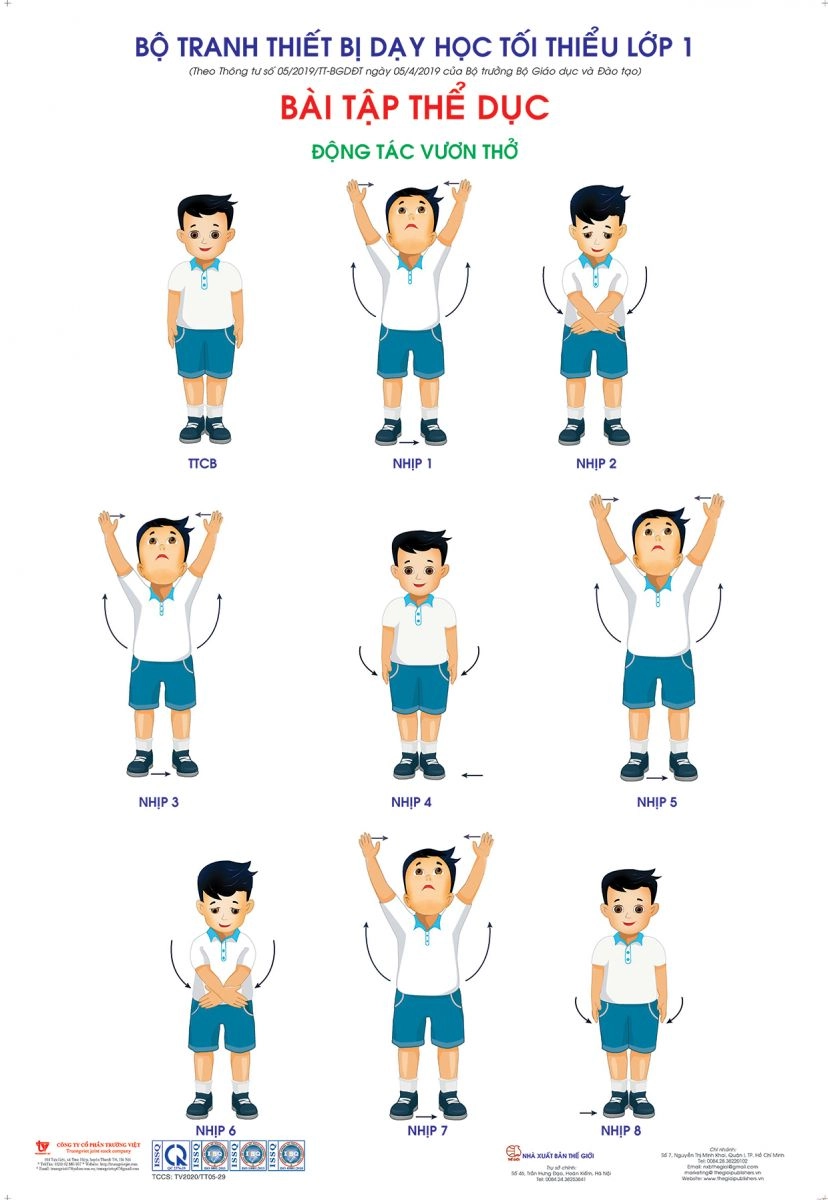 Bộ tranh hoặc video về bài tập thể dục