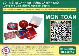 Bộ thiết bị dạy hình phẳng và hình khối lớp 5