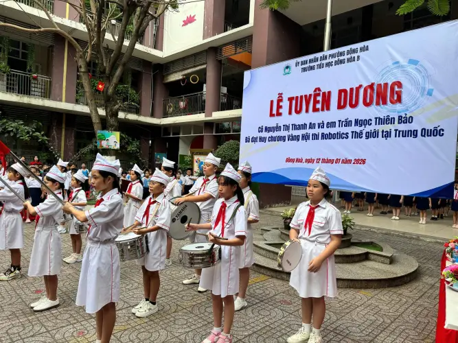 LỄ CHÀO CỜ TUẦN 19 – RỘN RÀNG SẮC XUÂN, LAN TỎA NIỀM TỰ HÀO