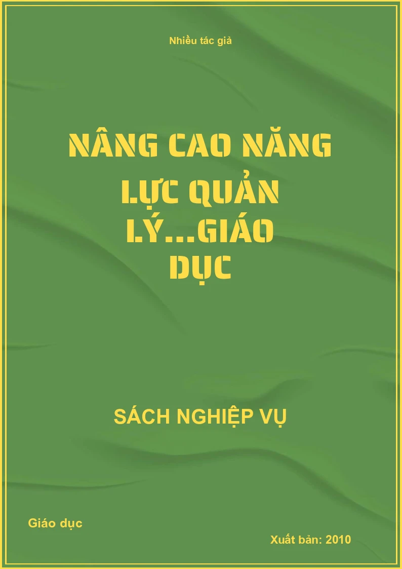 Nâng cao năng lực quản lý…giáo dục