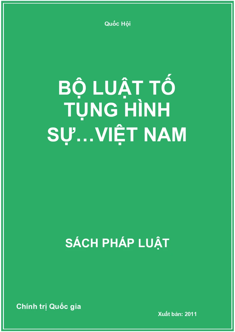 Bộ luật tố tụng hình sự…Việt Nam