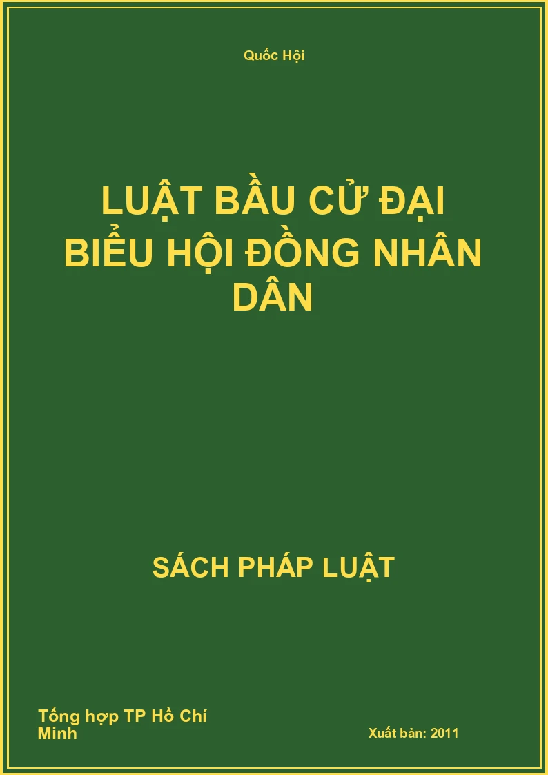 Luật Bầu cử đại biểu Hội đồng nhân dân
