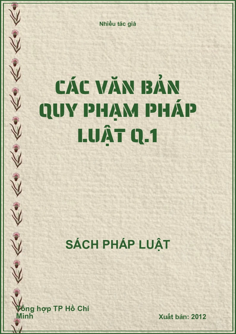Các văn bản quy phạm pháp luật Q.1