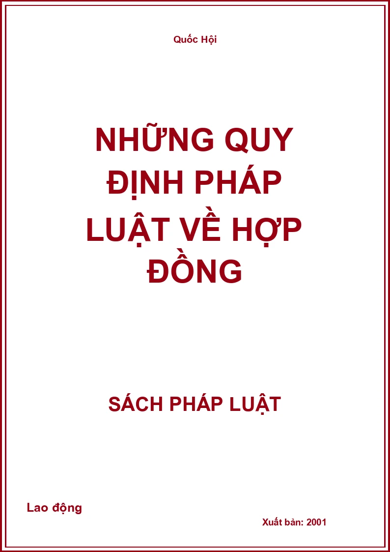 Những quy định pháp luật về hợp đồng