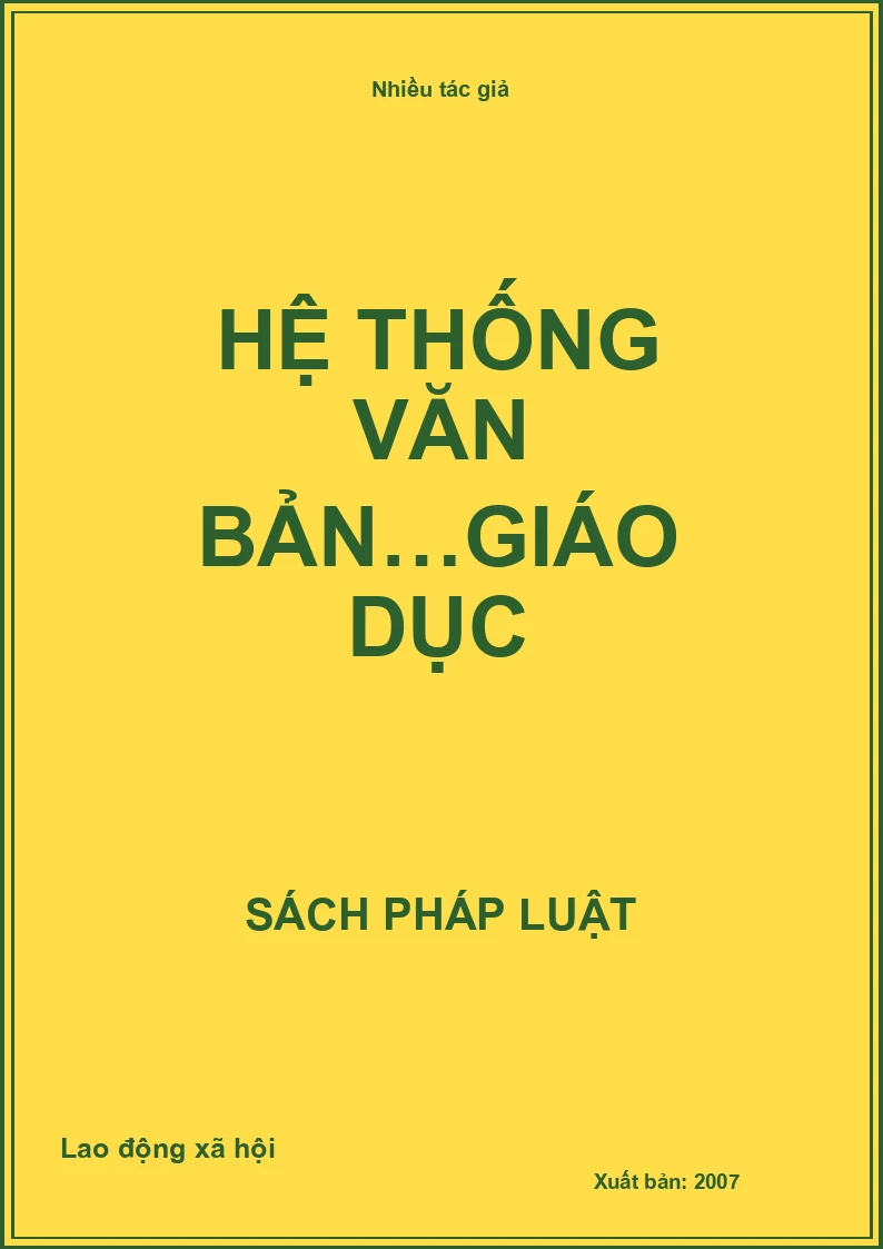 Hệ thống văn bản…giáo dục