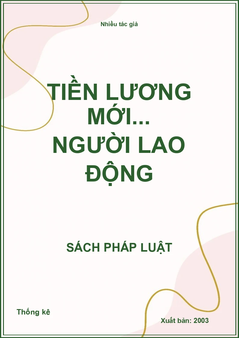 Tiền lương mới... người lao động