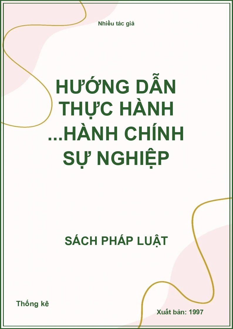 Hướng dẫn thực hành ...hành chính sự nghiệp