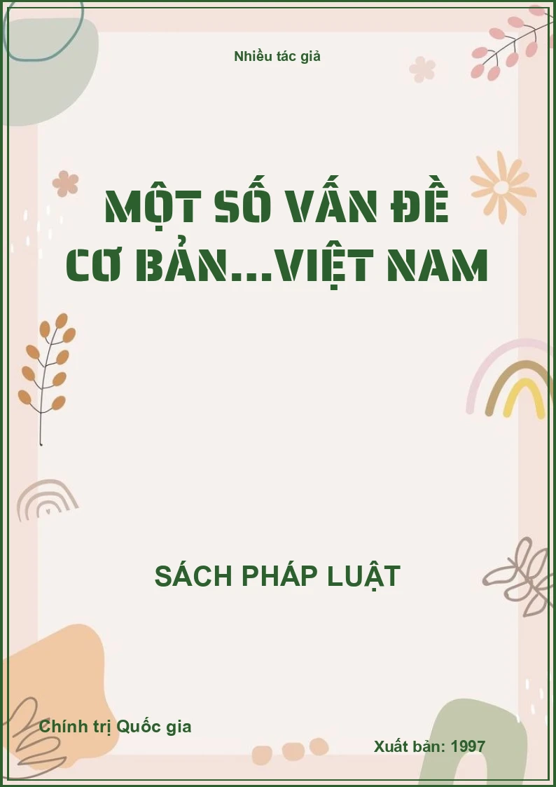 Một số vấn đề cơ bản…Việt Nam