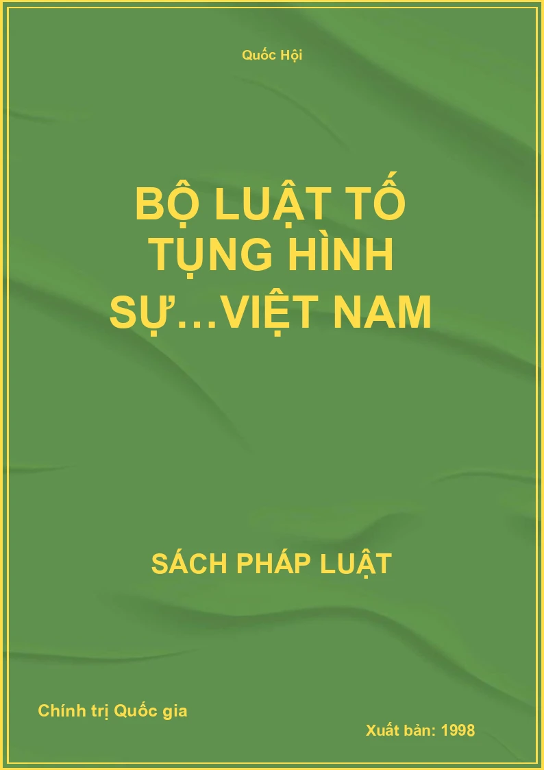 Bộ luật tố tụng hình sự…Việt Nam