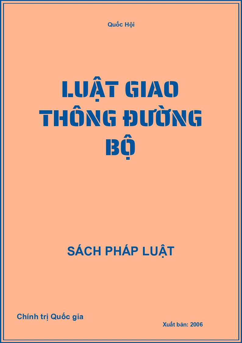Luật Giao thông đường bộ