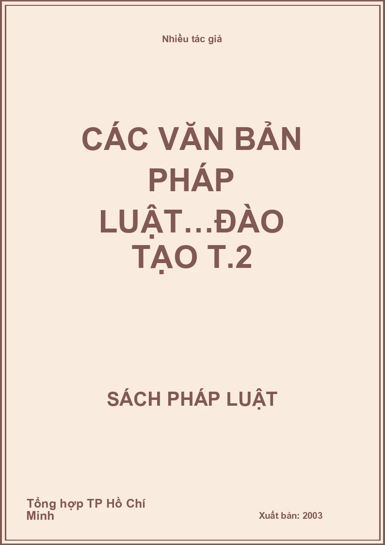 Các văn bản pháp luật…đào tạo T.2
