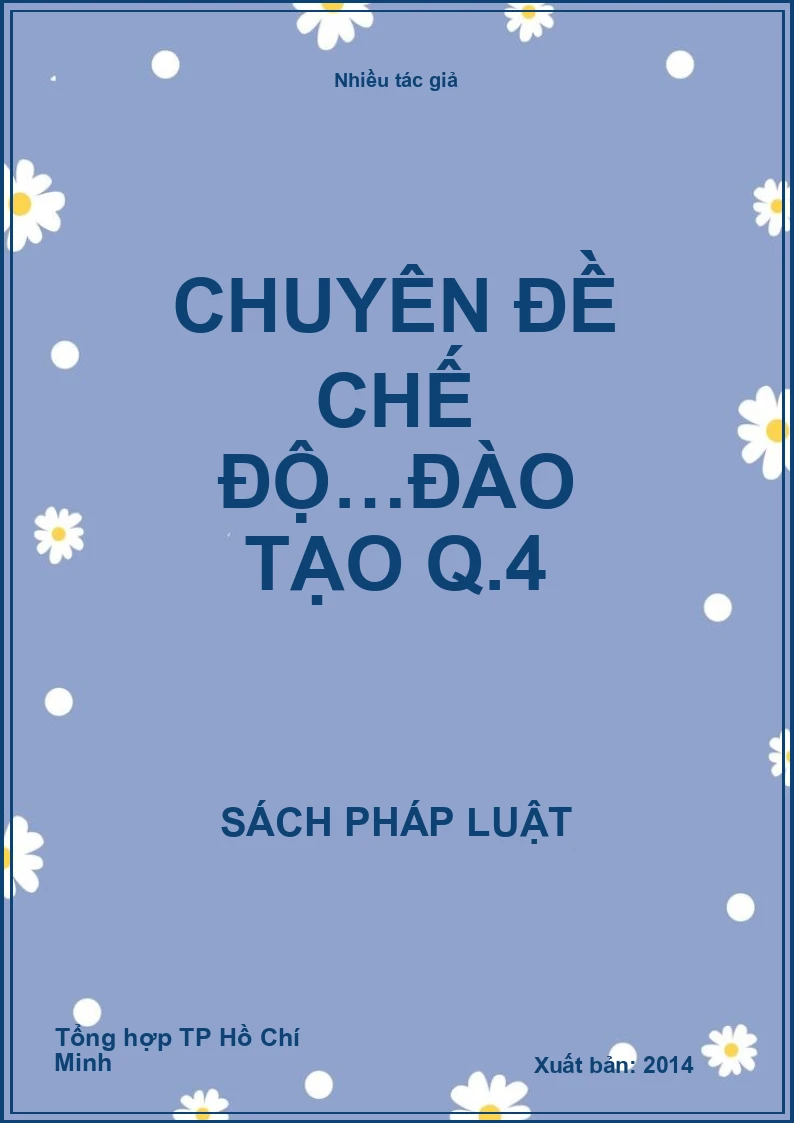 Chuyên đề chế độ…đào tạo Q.4