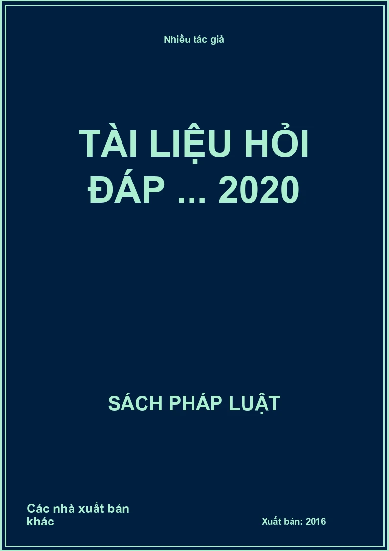 Tài liệu hỏi đáp ... 2020