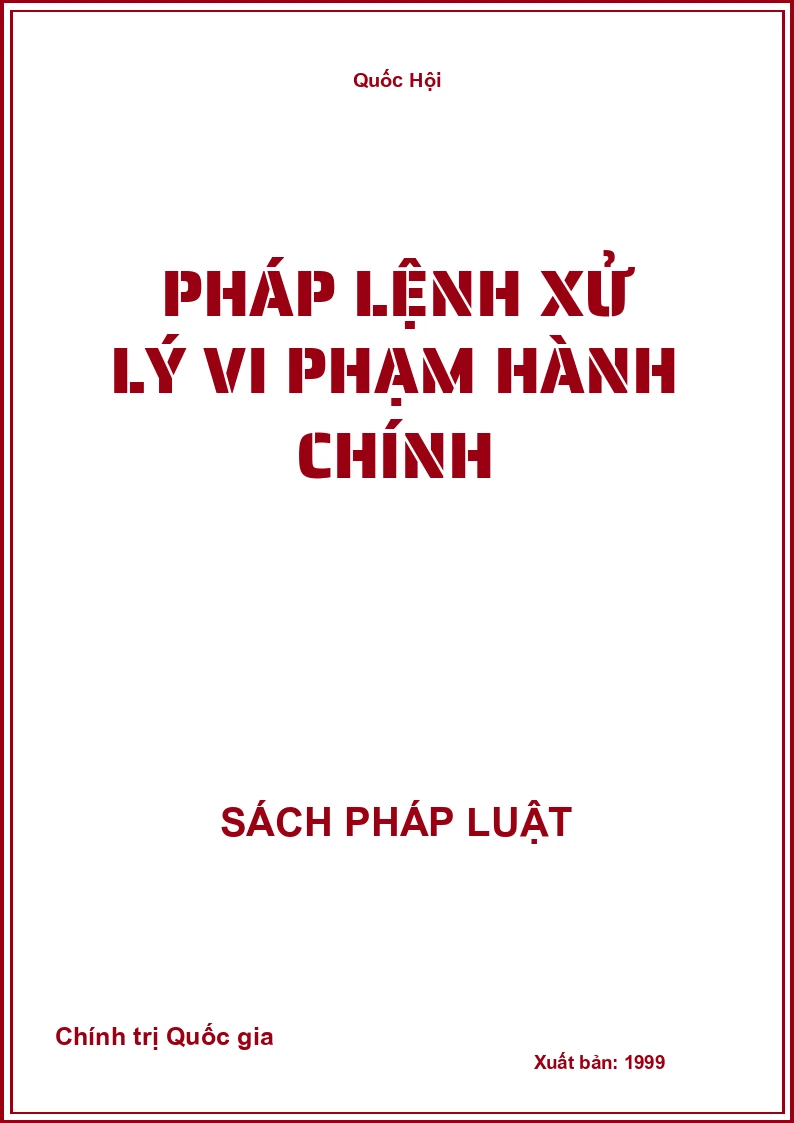 Pháp lệnh xử lý vi phạm hành chính