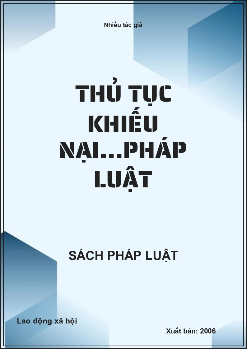 Thủ tục khiếu nại…pháp luật