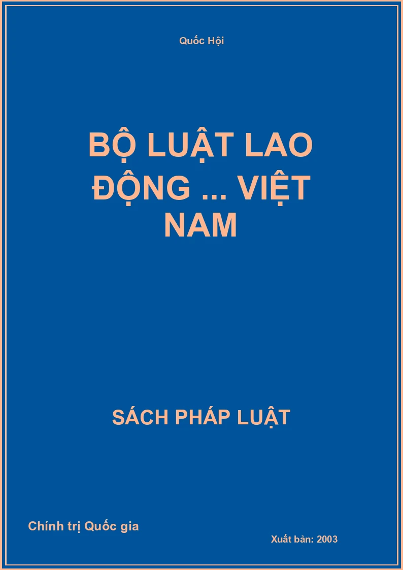 Bộ luật lao động ... Việt Nam
