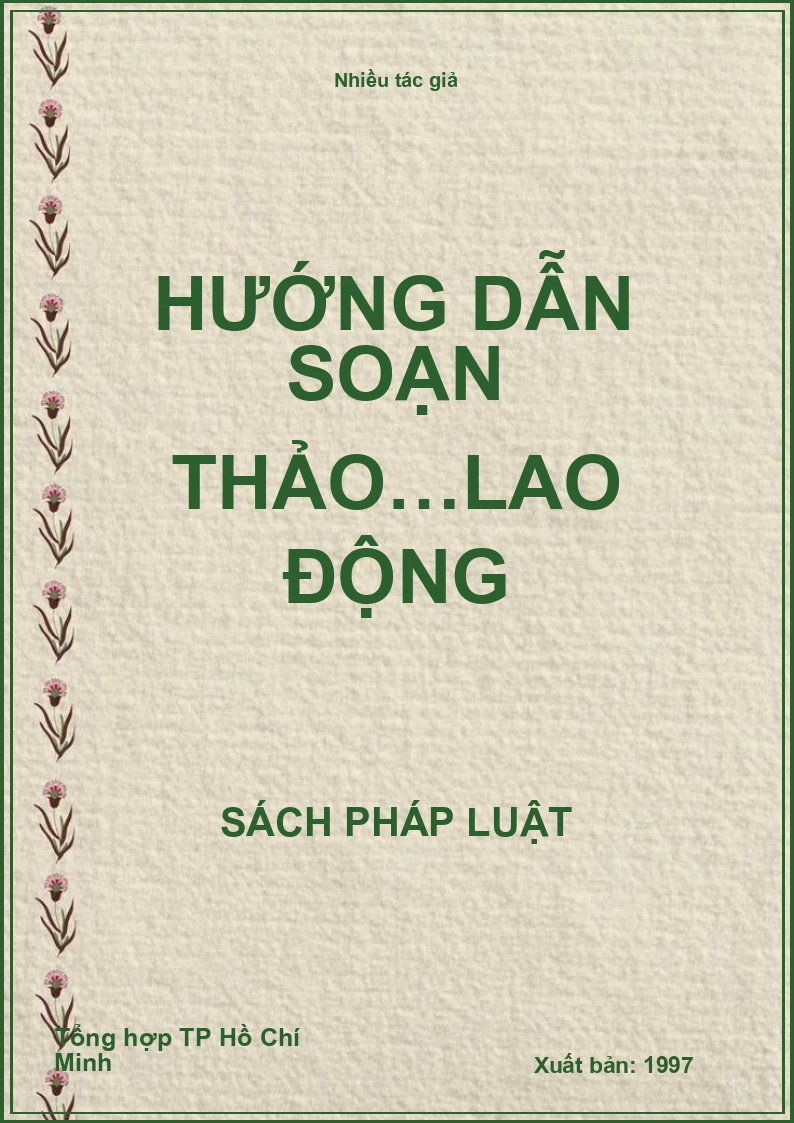 Hướng dẫn soạn thảo…Lao động