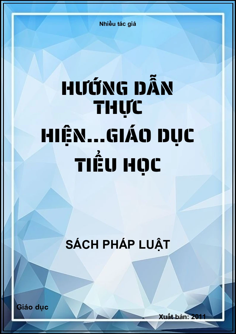 Hướng dẫn thực hiện…giáo dục tiểu học