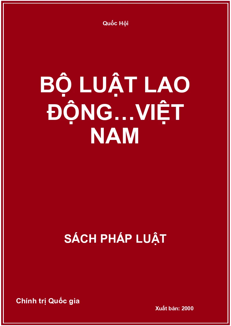 Bộ luật Lao động…Việt Nam