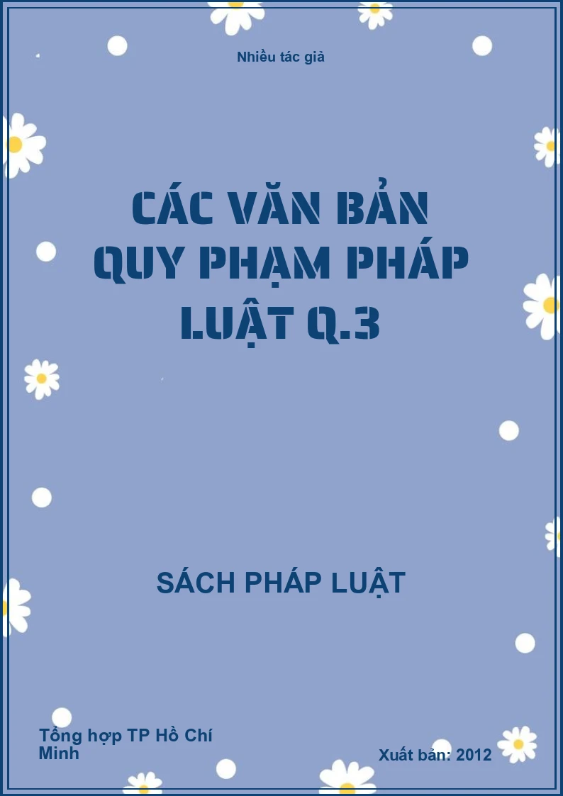 Các văn bản quy phạm pháp luật Q.3