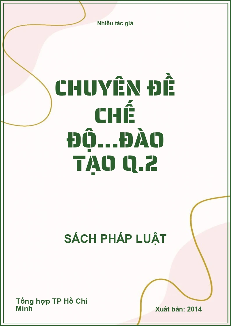 Chuyên đề chế độ…đào tạo Q.2
