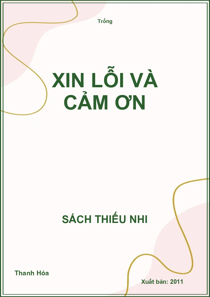 Xin lỗi và cảm ơn