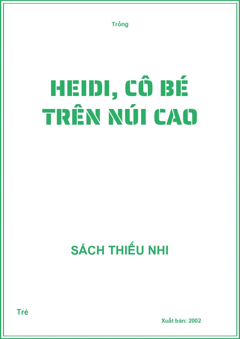Heidi, cô bé trên núi cao