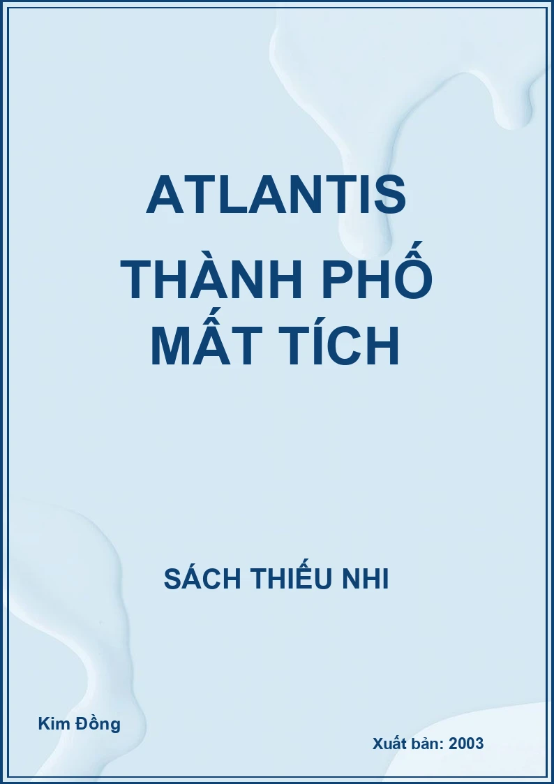 Atlantis thành phố mất tích