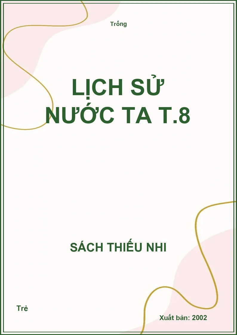 Lịch sử nước ta T.8
