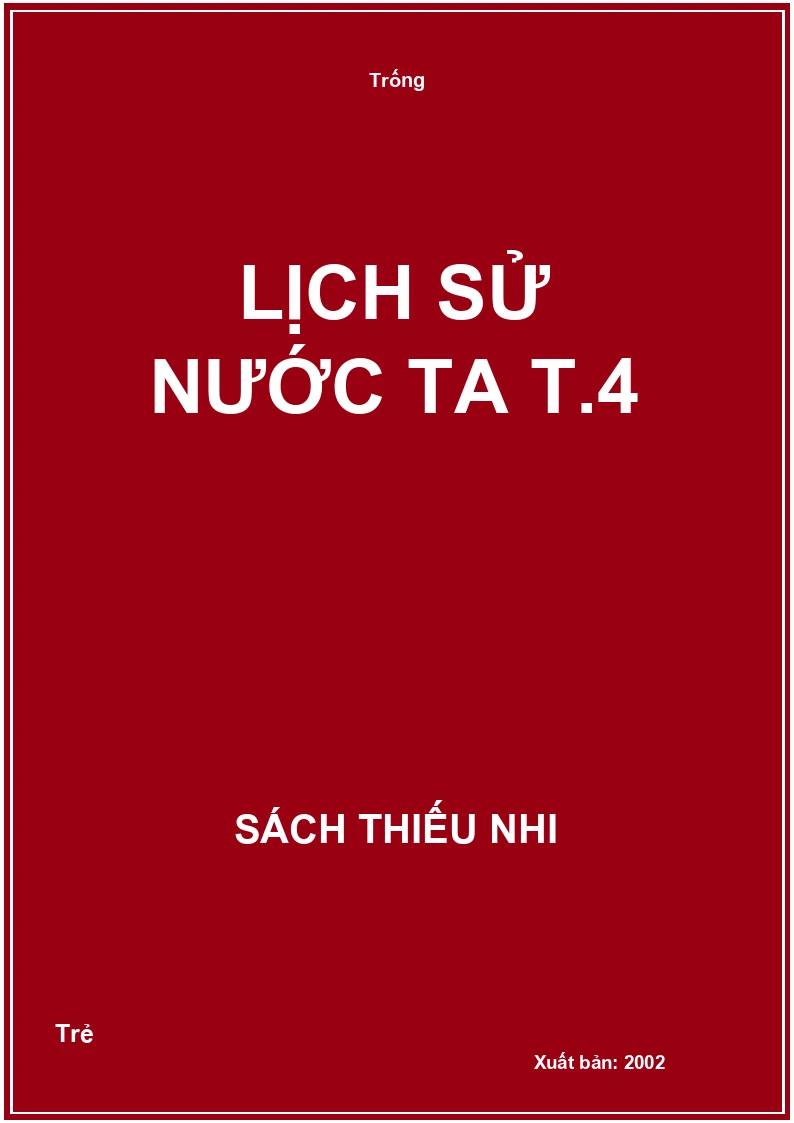 Lịch sử nước ta T.4