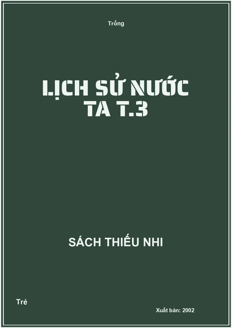 Lịch sử nước ta T.3