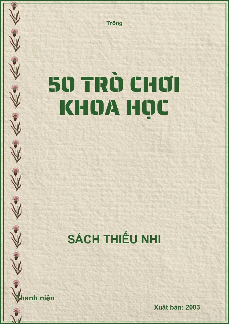 50 trò chơi khoa học
