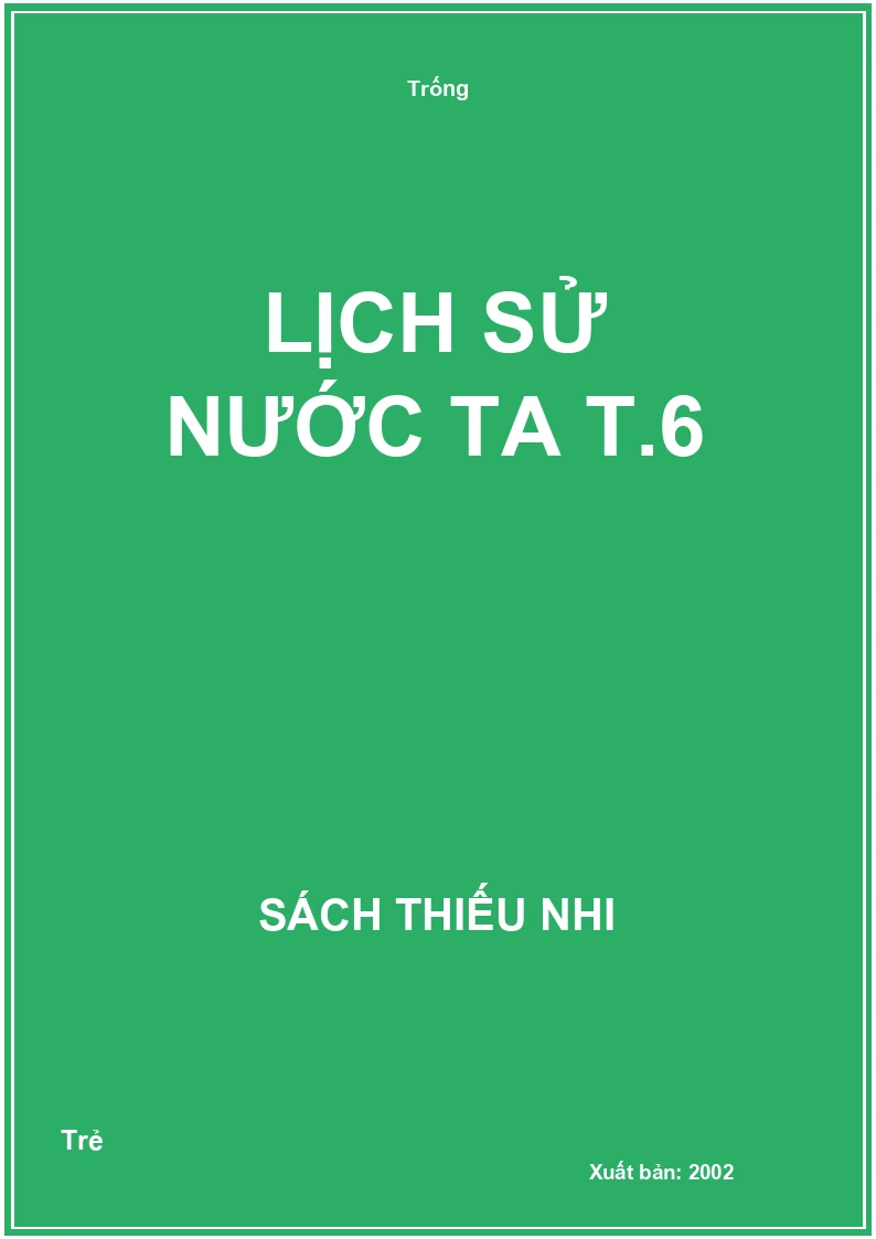 Lịch sử nước ta T.6