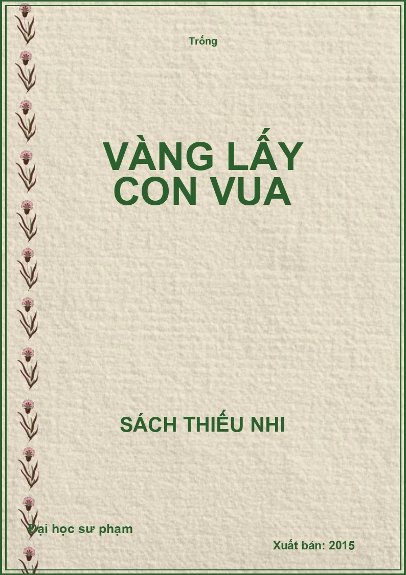 Vàng lấy con vua