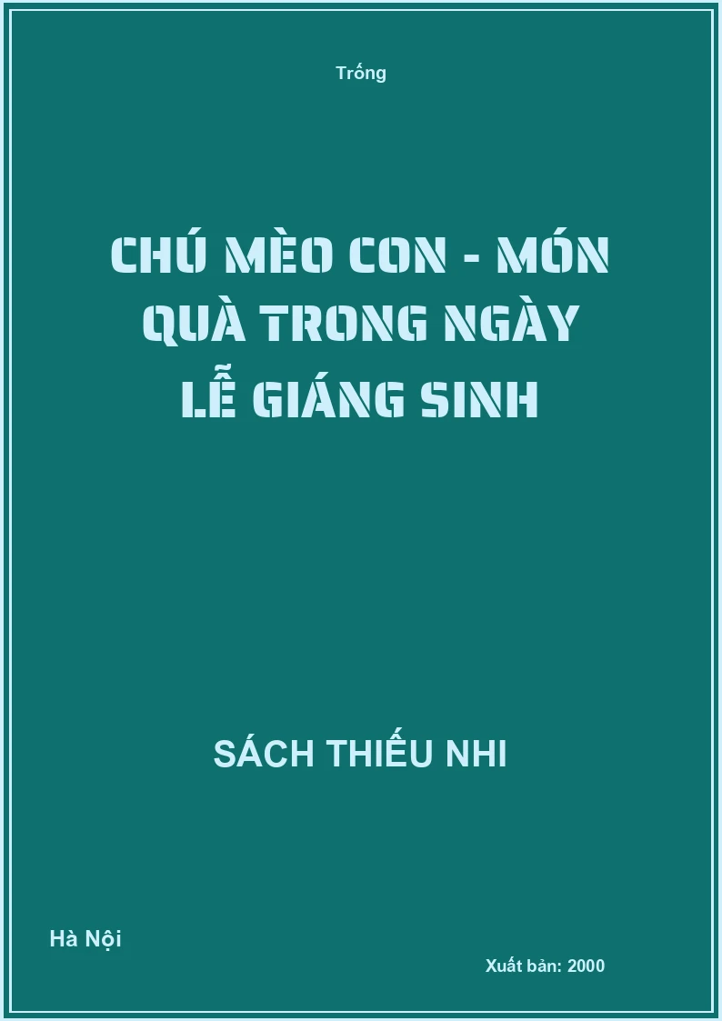 Chú mèo con - Món quà trong ngày lễ giáng sinh