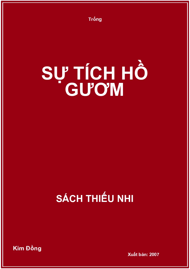 Sự tích Hồ Gươm