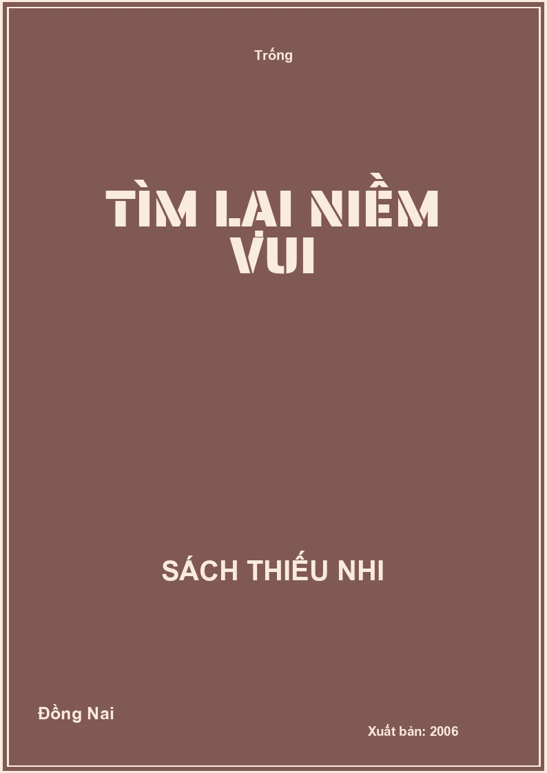 Tìm lại niềm vui