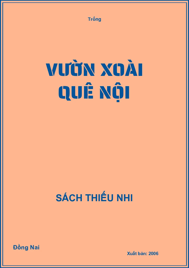 Vườn xoài quê nội